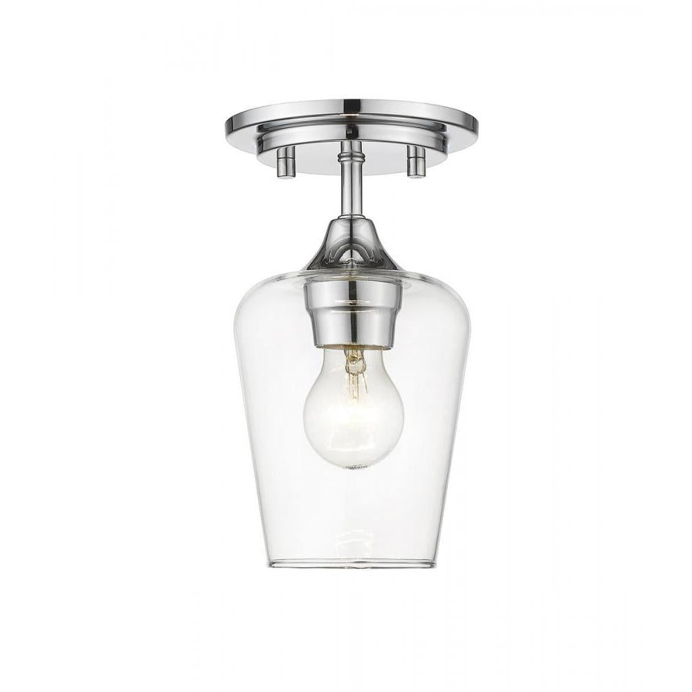 1 Light Flush Mount Light-Clear