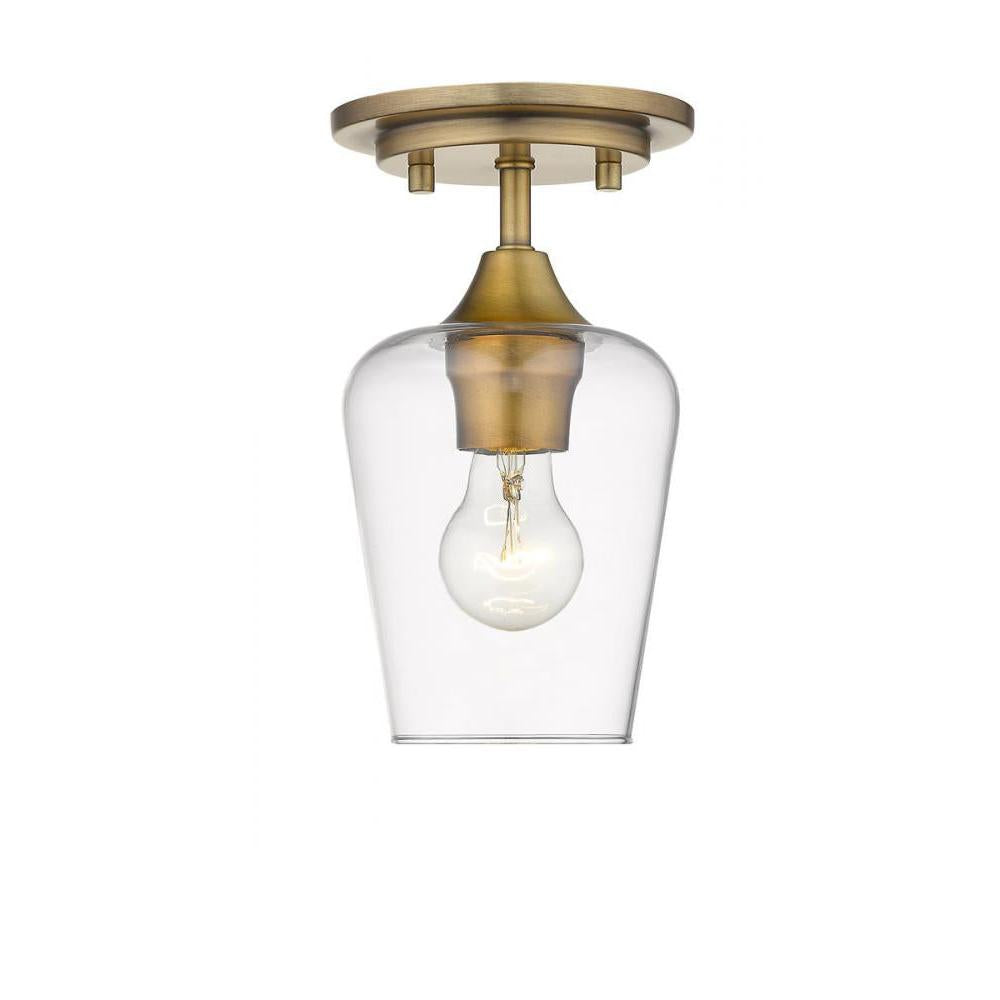 1 Light Flush Mount Light-Clear