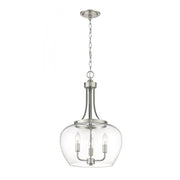 3 Light Pendant-Clear