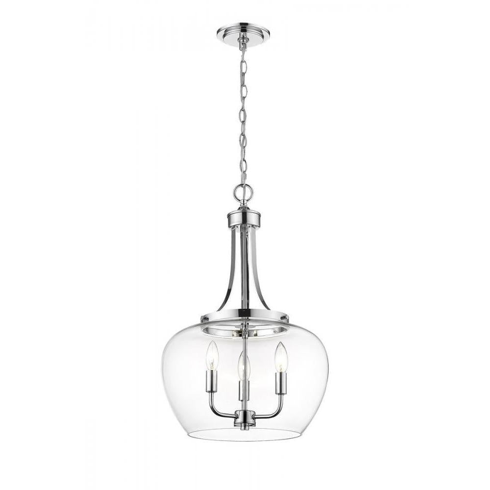 3 Light Pendant-Clear
