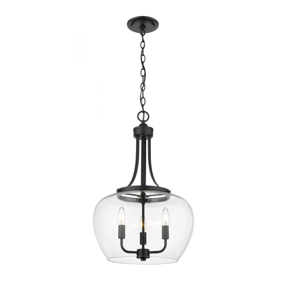 3 Light Pendant-Clear