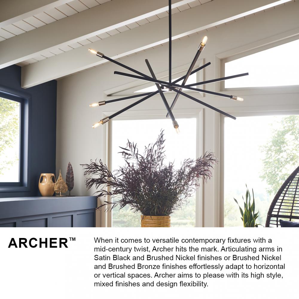 Hinkley Lighting ARCHER 4765BN Chandelier Contemporary - Brushed Nickel