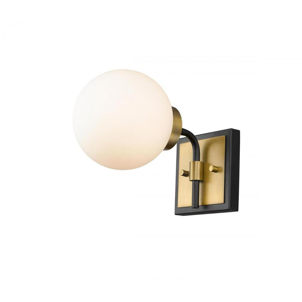 1 Light Wall Sconce-White Opal