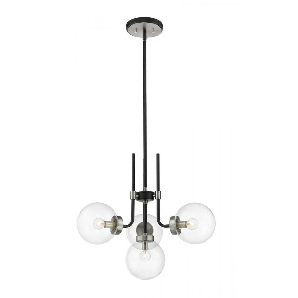 4 Light Chandelier-Clear