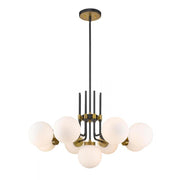 9 Light Chandelier-White Opal