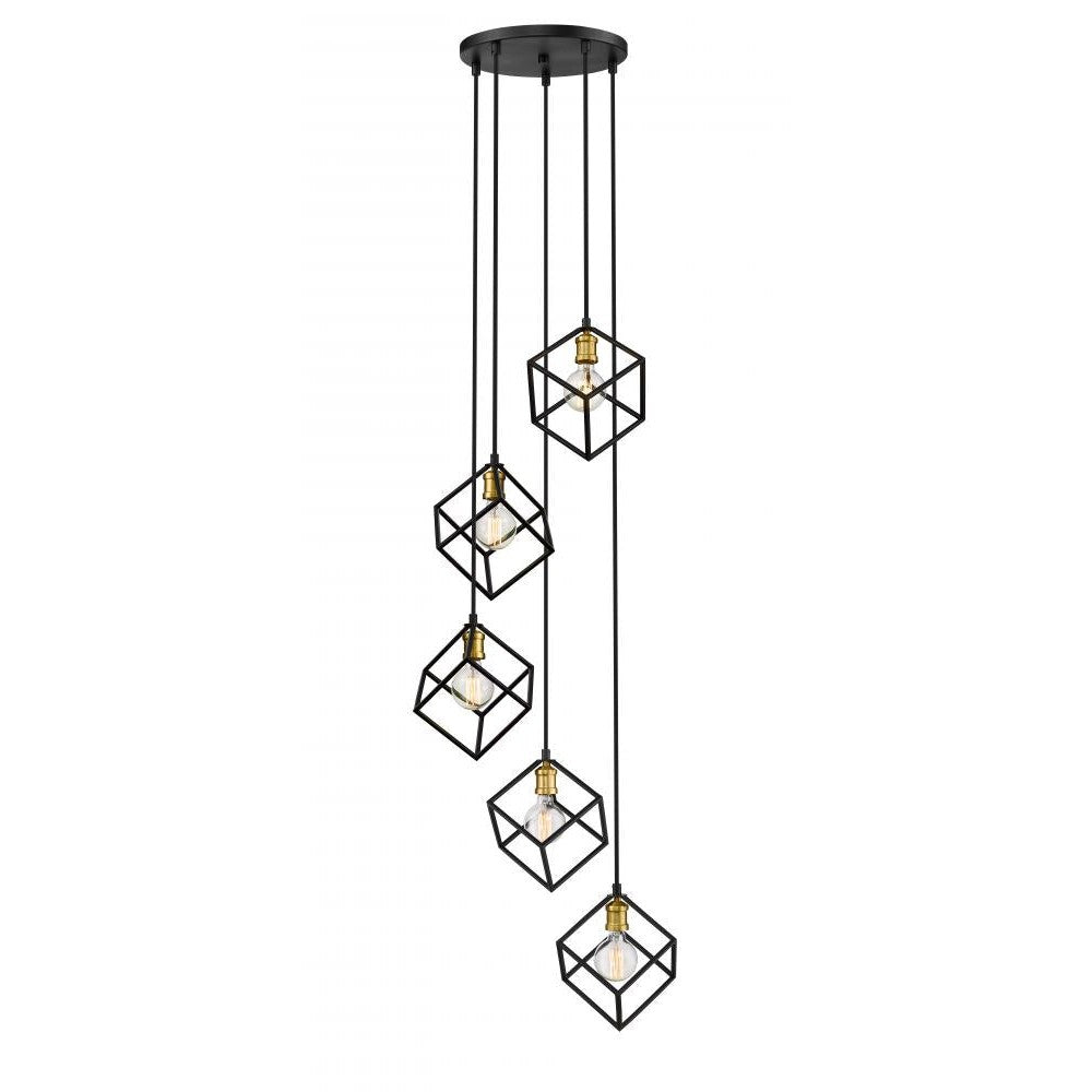 Z-Lite Lighting 478-5BRZ-OBR Chandelier Industrial - Brass