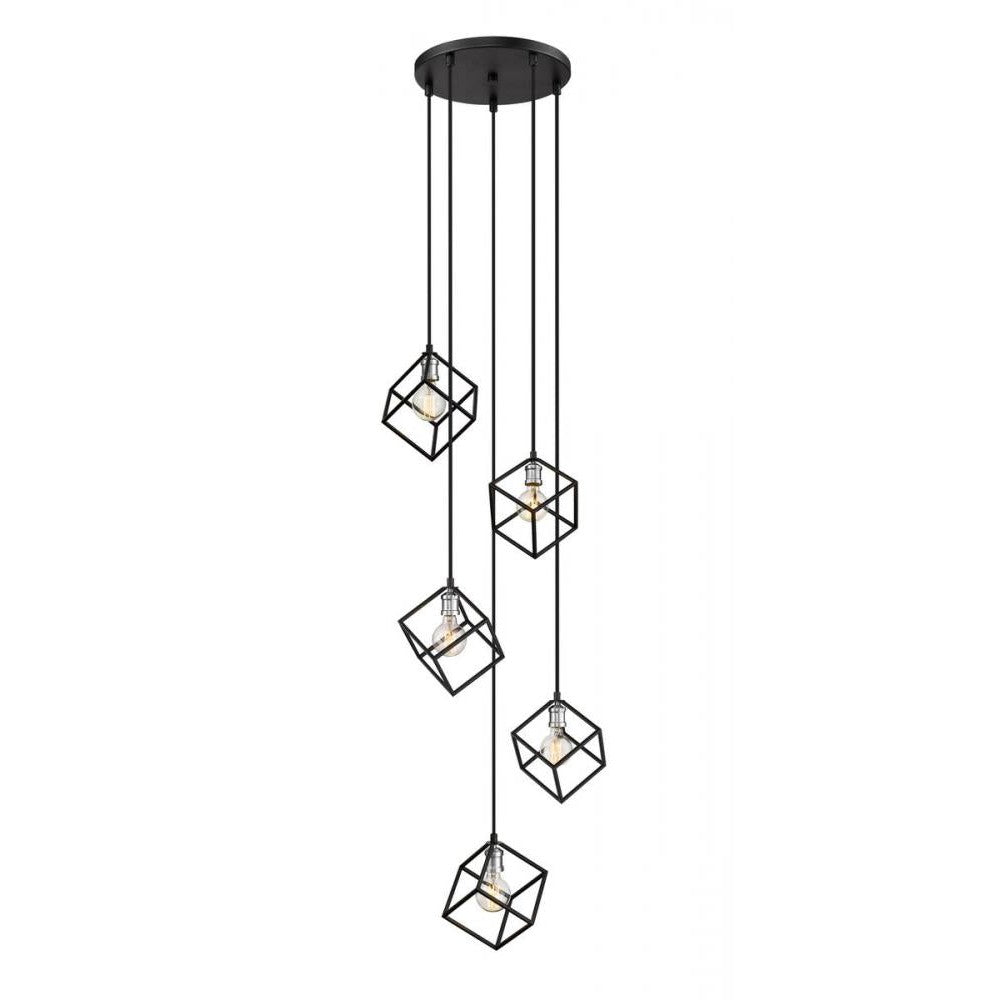 Z-Lite Lighting 478-5MB-BN Chandelier Industrial - Nickel