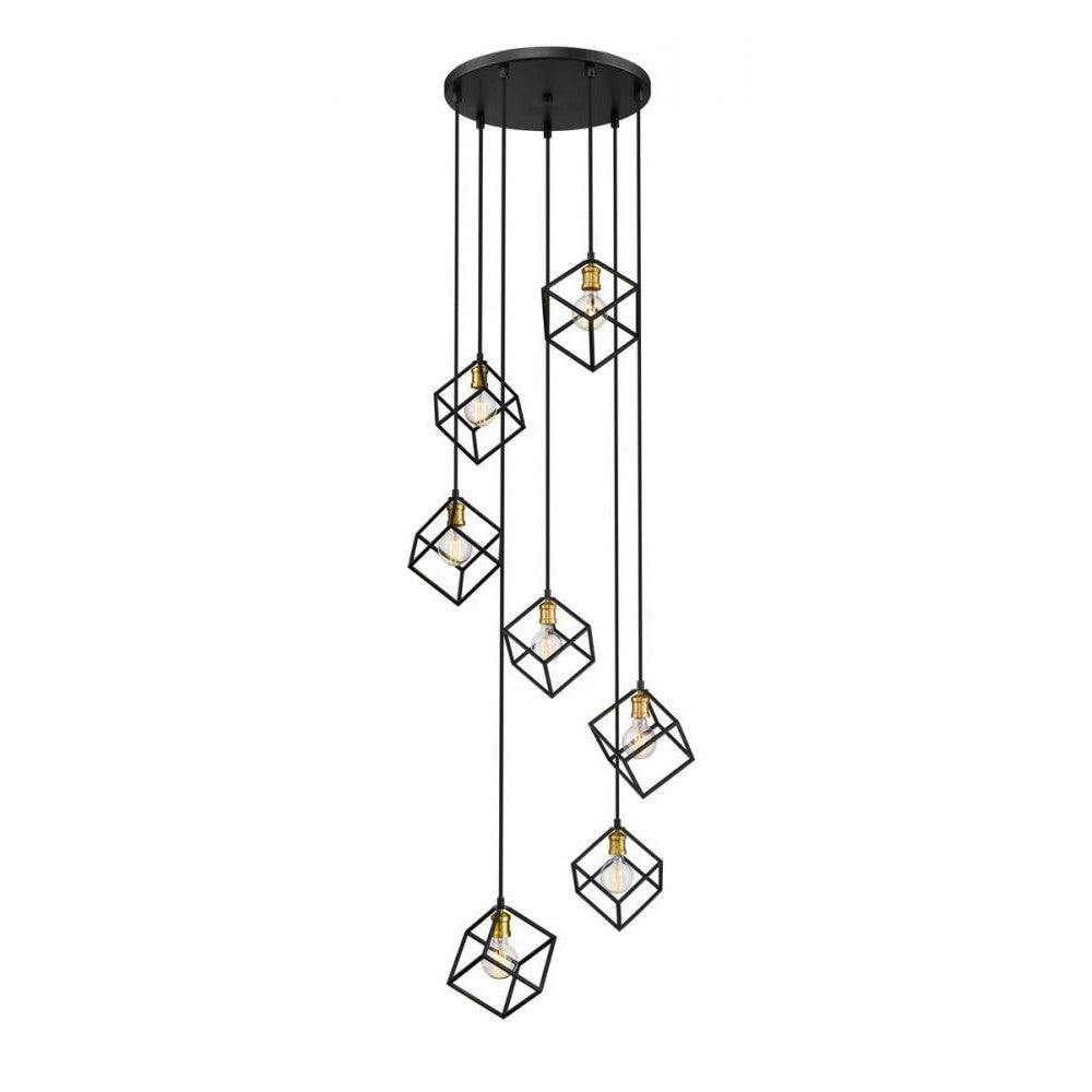 Z-Lite Lighting 478-7BRZ-OBR Chandelier Industrial - Brass