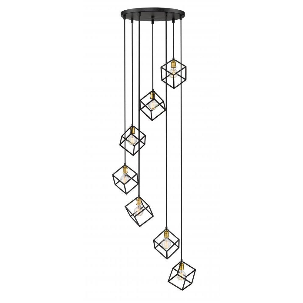 Z-Lite Lighting 478-7BRZ-OBR Chandelier Industrial - Brass