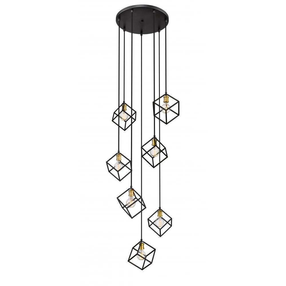 Z-Lite Lighting 478-7BRZ-OBR Chandelier Industrial - Brass