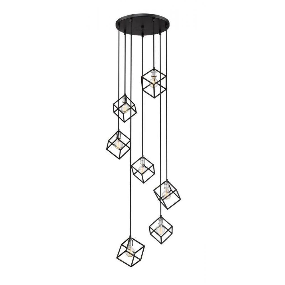 Z-Lite Lighting 478-7MB-BN Chandelier Industrial - Nickel