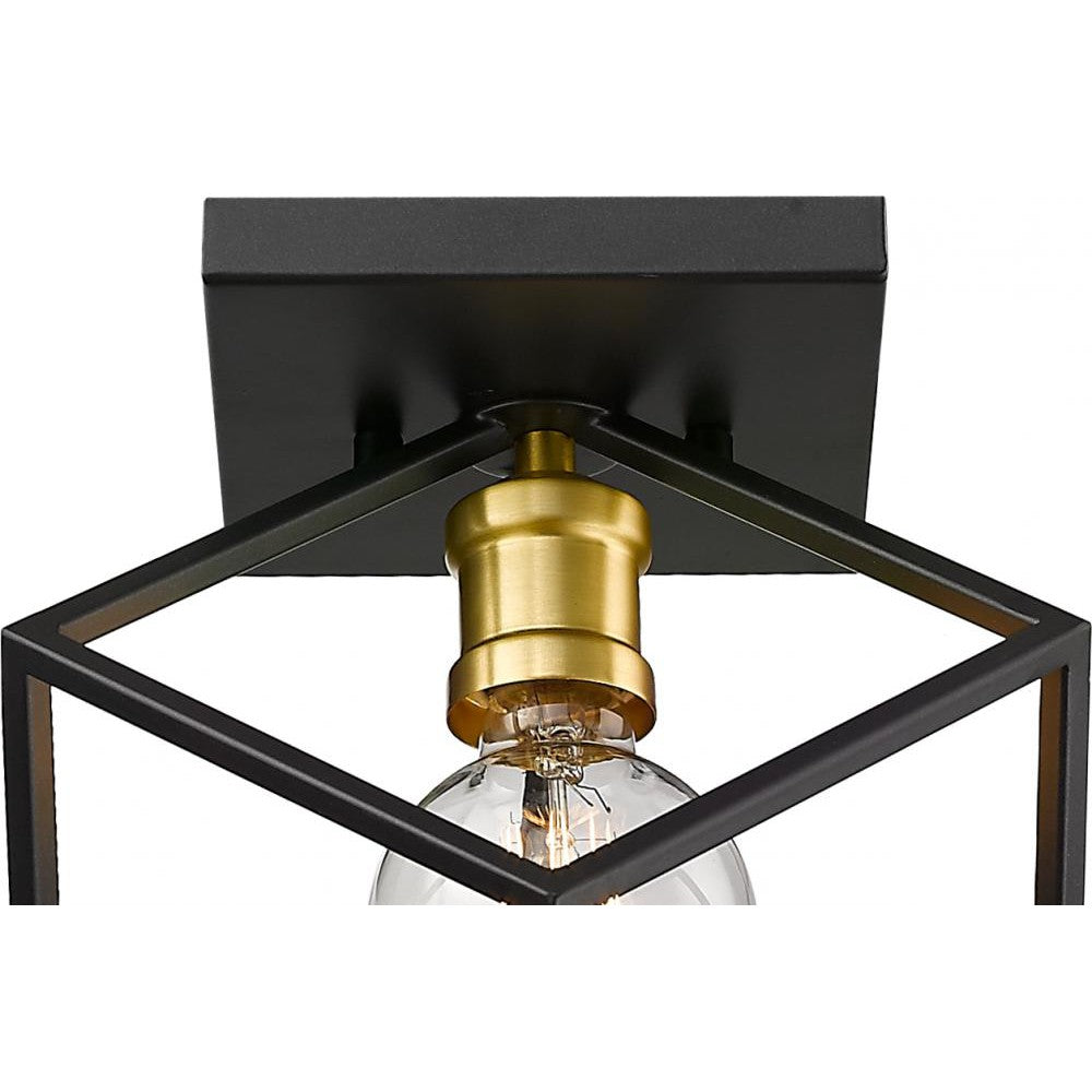 Z-Lite Lighting 478F-BRZ-OBR Flush Mount Industrial - Brass