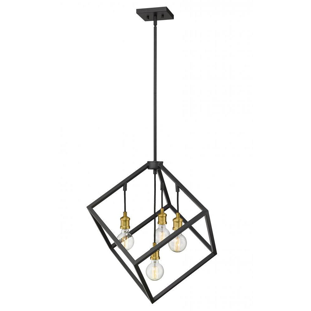 Z-Lite Lighting 478P24-BRZ-OBR Chandelier Industrial - Brass