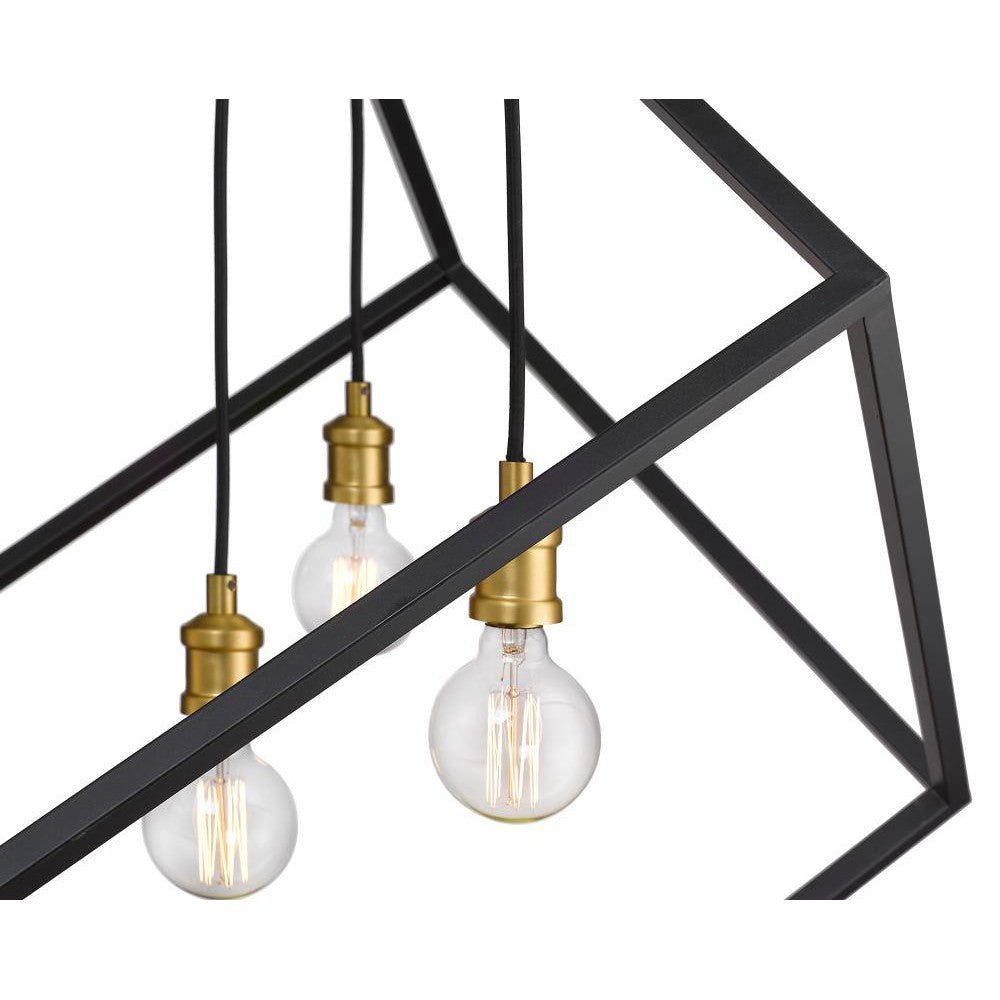 Z-Lite Lighting 478P24-BRZ-OBR Chandelier Industrial - Brass