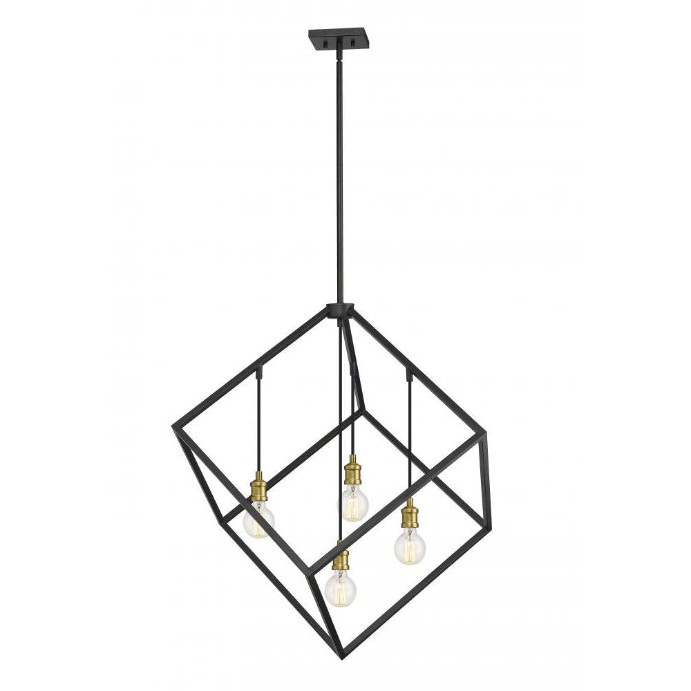 Z-Lite Lighting 478P34-BRZ-OBR Chandelier Industrial - Brass