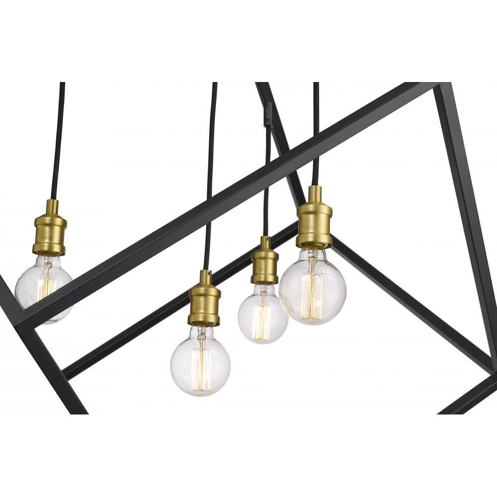 Z-Lite Lighting 478P34-BRZ-OBR Chandelier Industrial - Brass