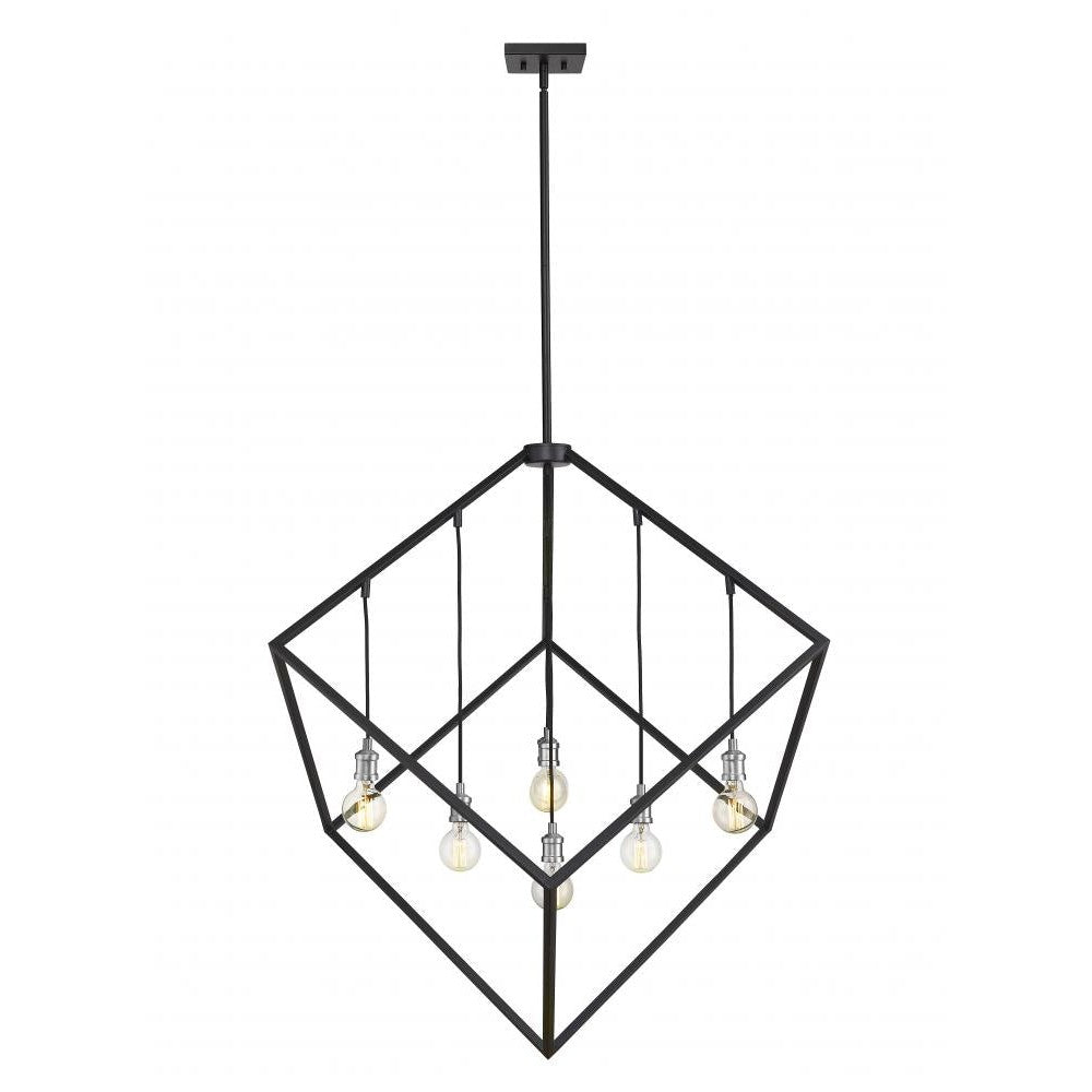 Z-Lite Lighting 478P44-MB-BN Chandelier Industrial - Nickel