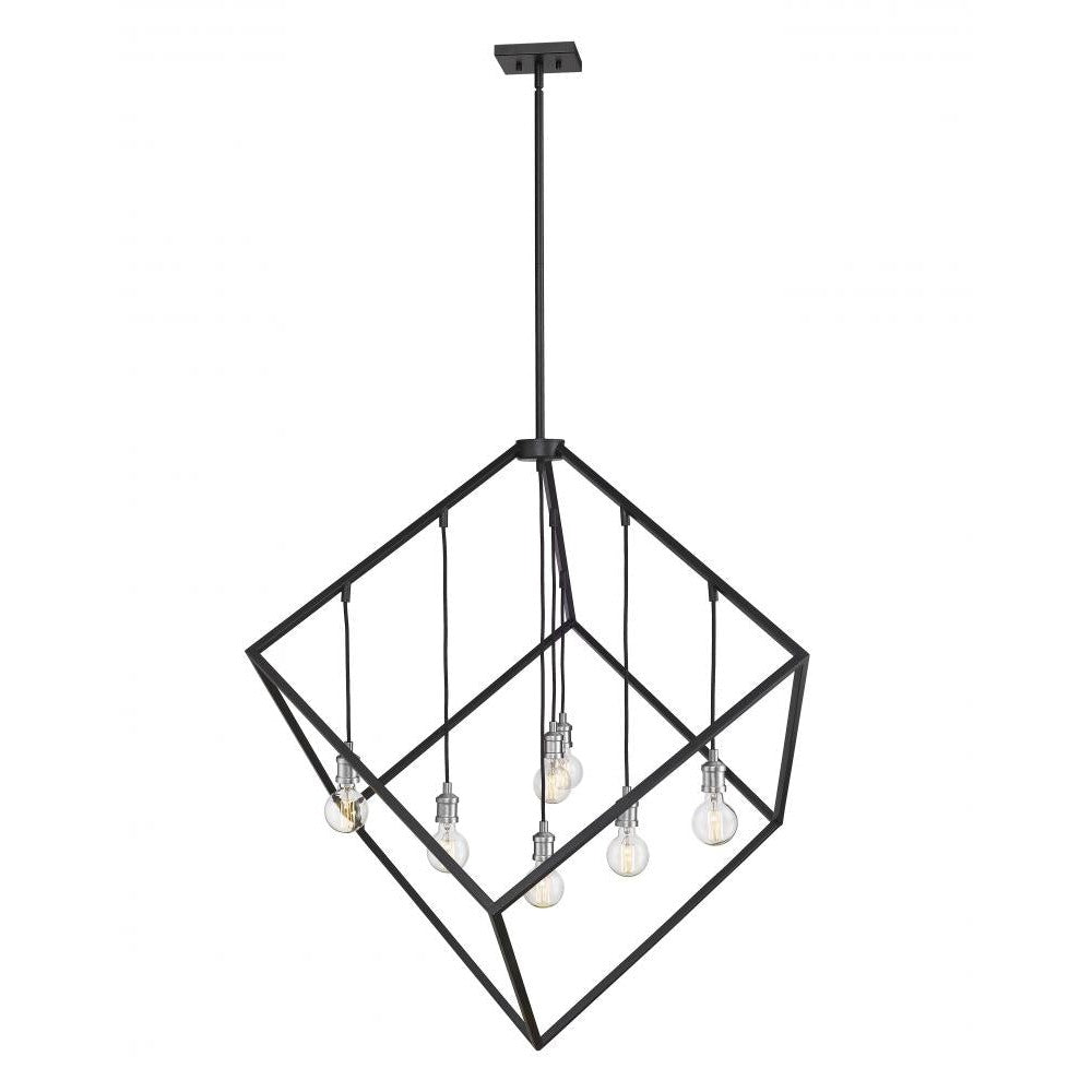 Z-Lite Lighting 478P44-MB-BN Chandelier Industrial - Nickel