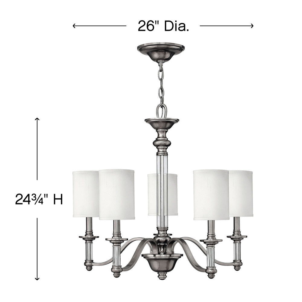 Hinkley Lighting SUSSEX 4795BN Chandelier Traditional - Brushed Nickel