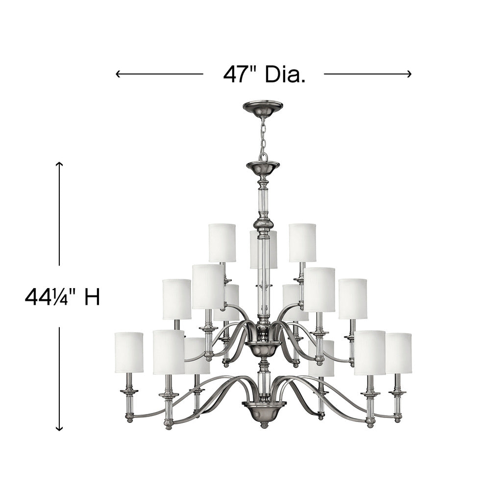 Hinkley Lighting SUSSEX 4799BN Chandelier Traditional - Brushed Nickel