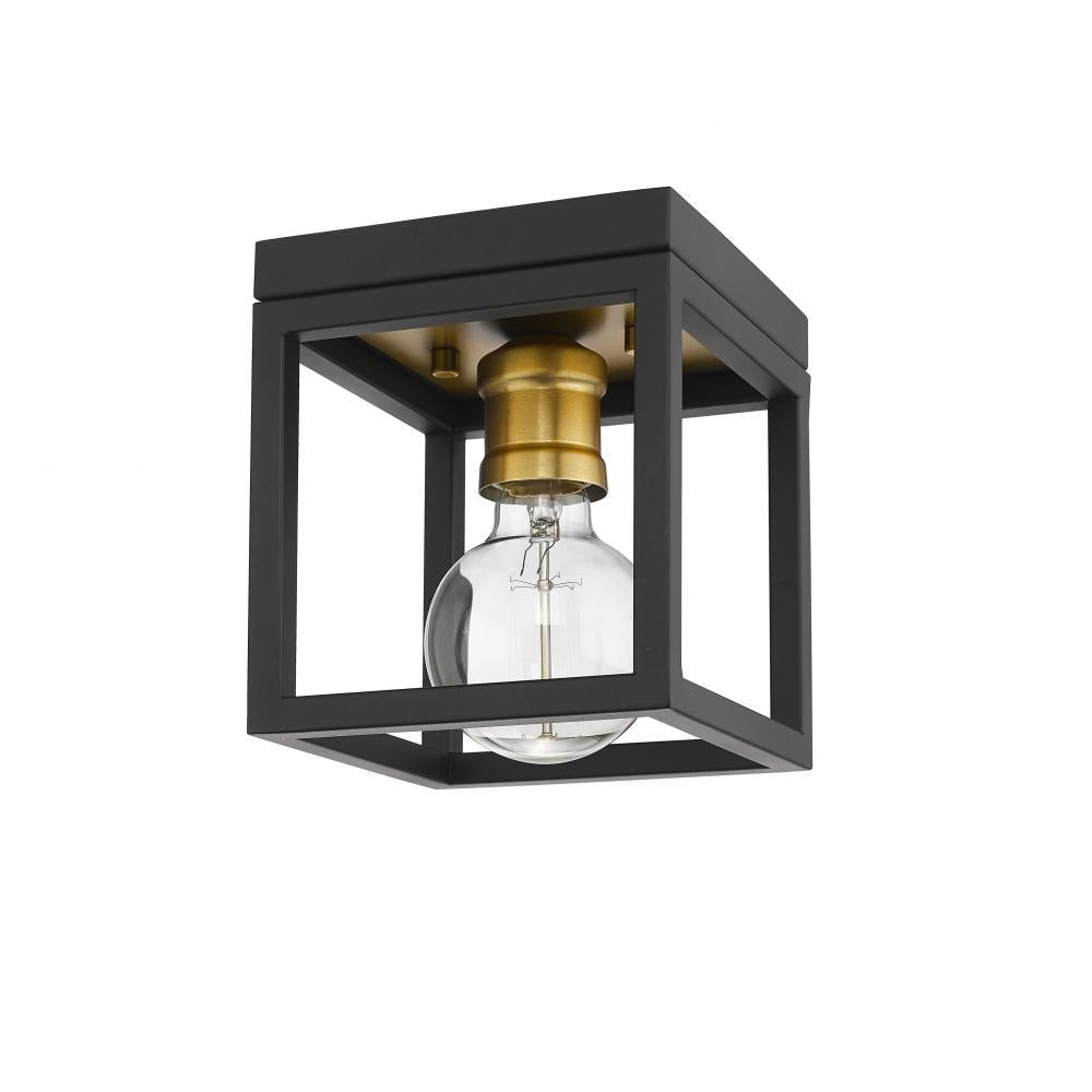 Z-Lite Lighting 480F1-BRZ-OBR Flush Mount Industrial - Brass