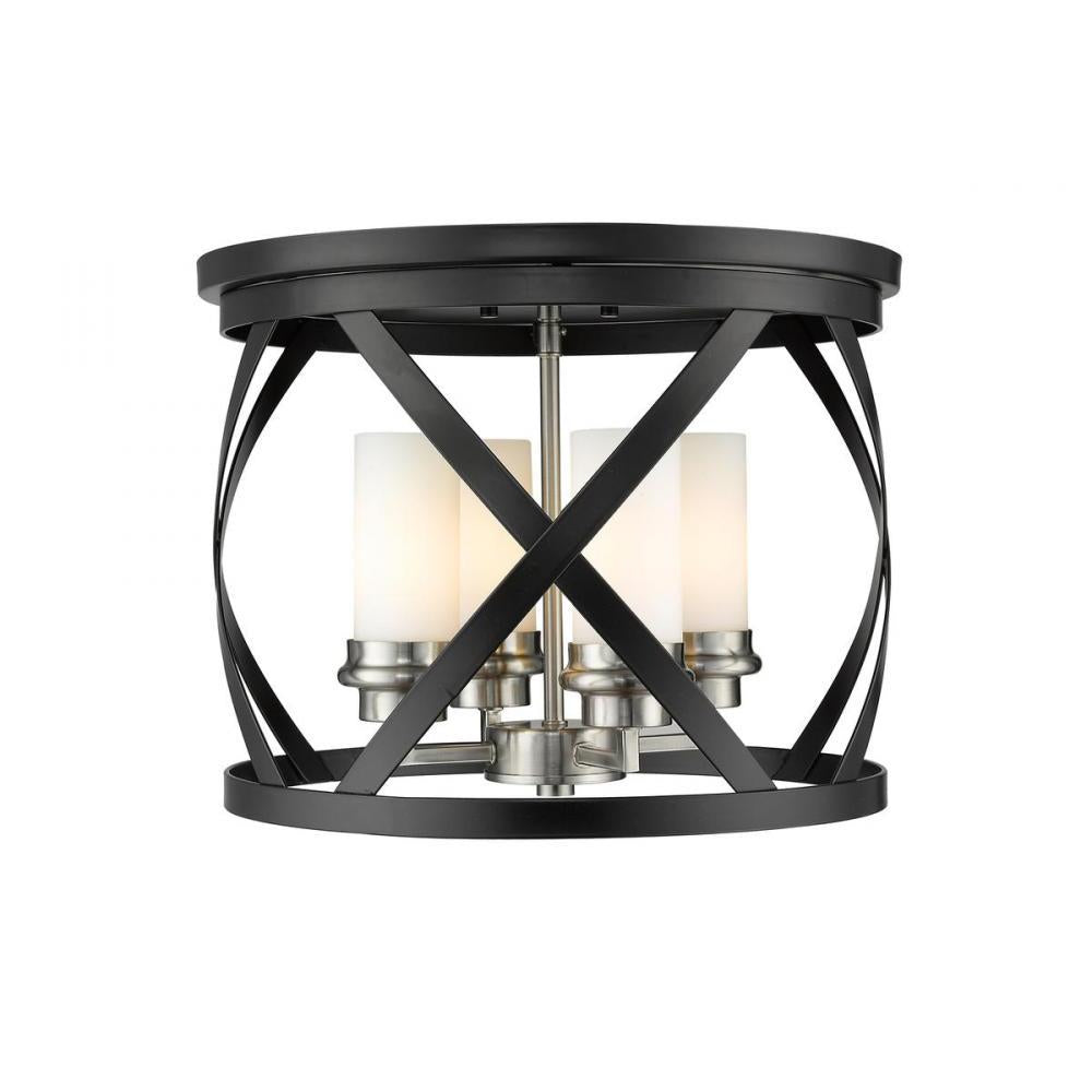 4 Light Flush Mount Light-White