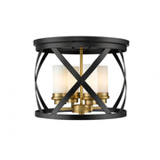 4 Light Flush Mount Light-White