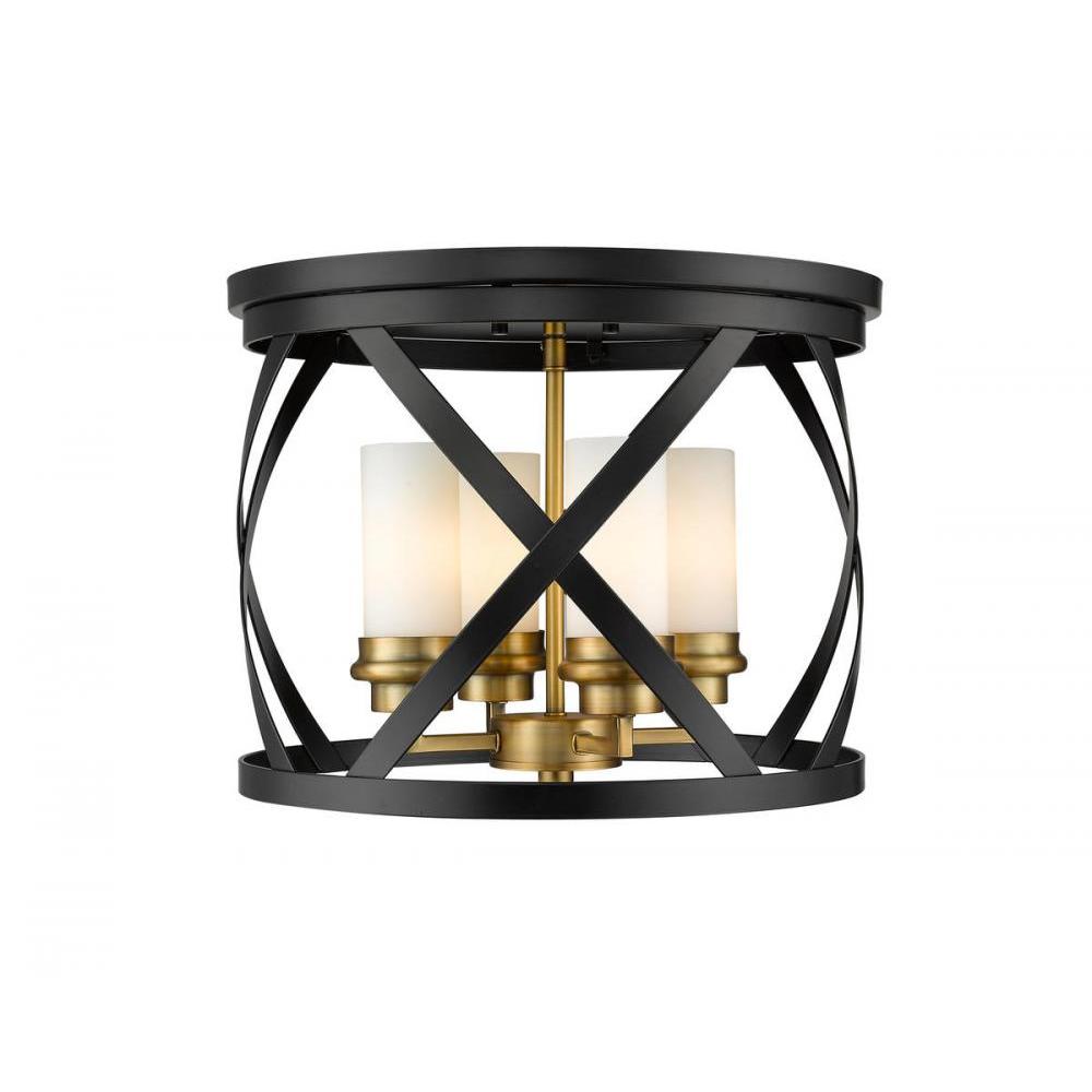4 Light Flush Mount Light-White