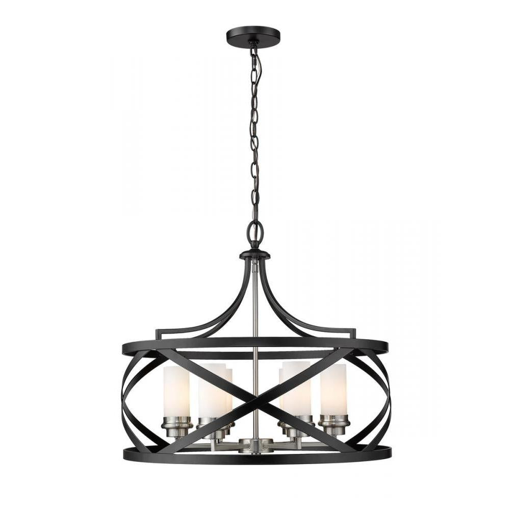 6 Light Chandelier-White