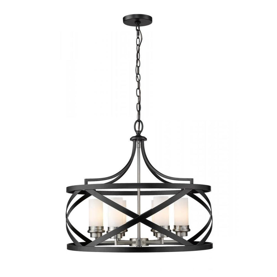6 Light Chandelier-White