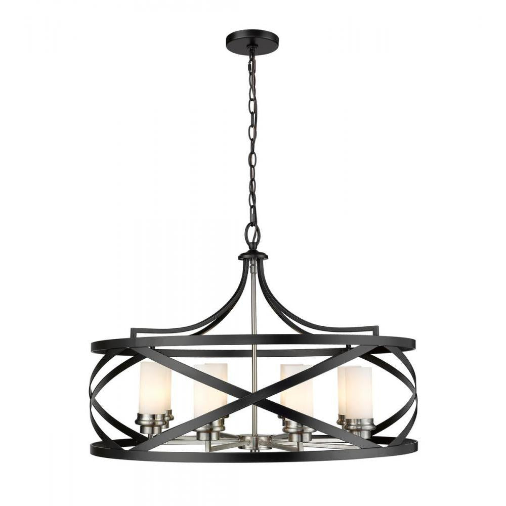 8 Light Chandelier-White