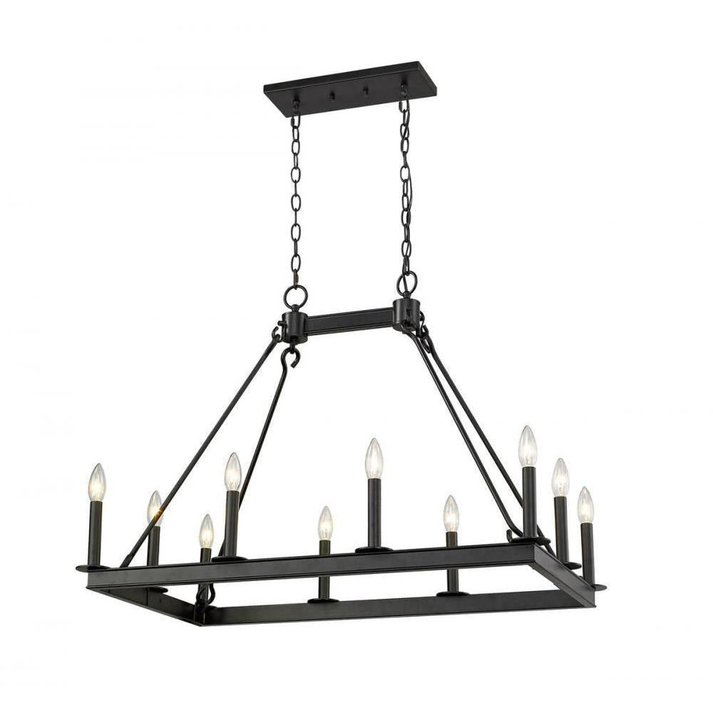 10 Light Linear Chandelier