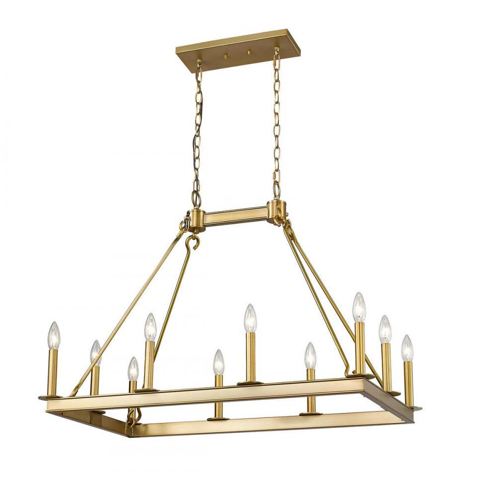 10 Light Linear Chandelier