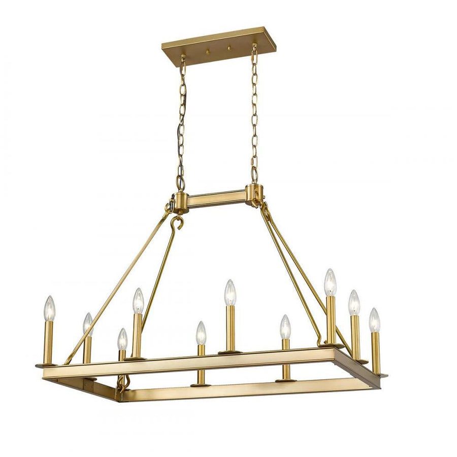 10 Light Linear Chandelier