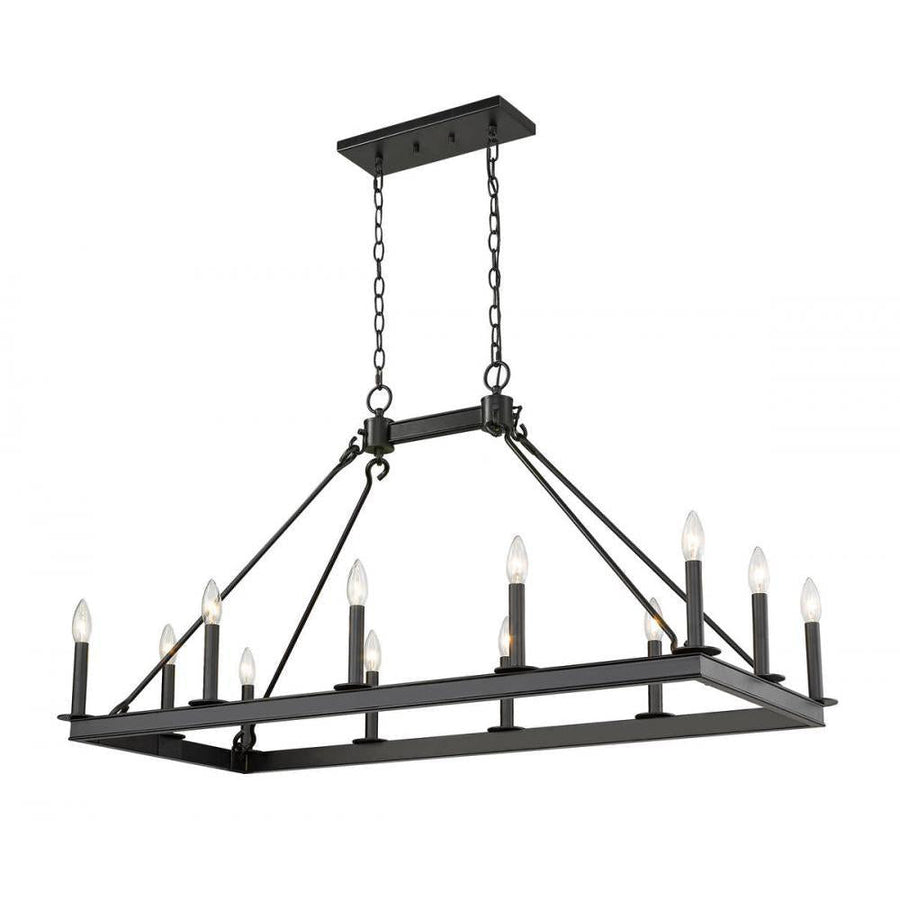 12 Light Linear Chandelier