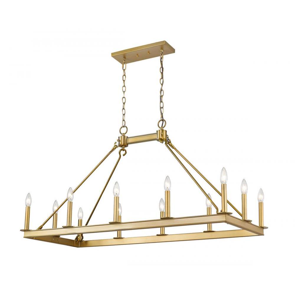 12 Light Linear Chandelier