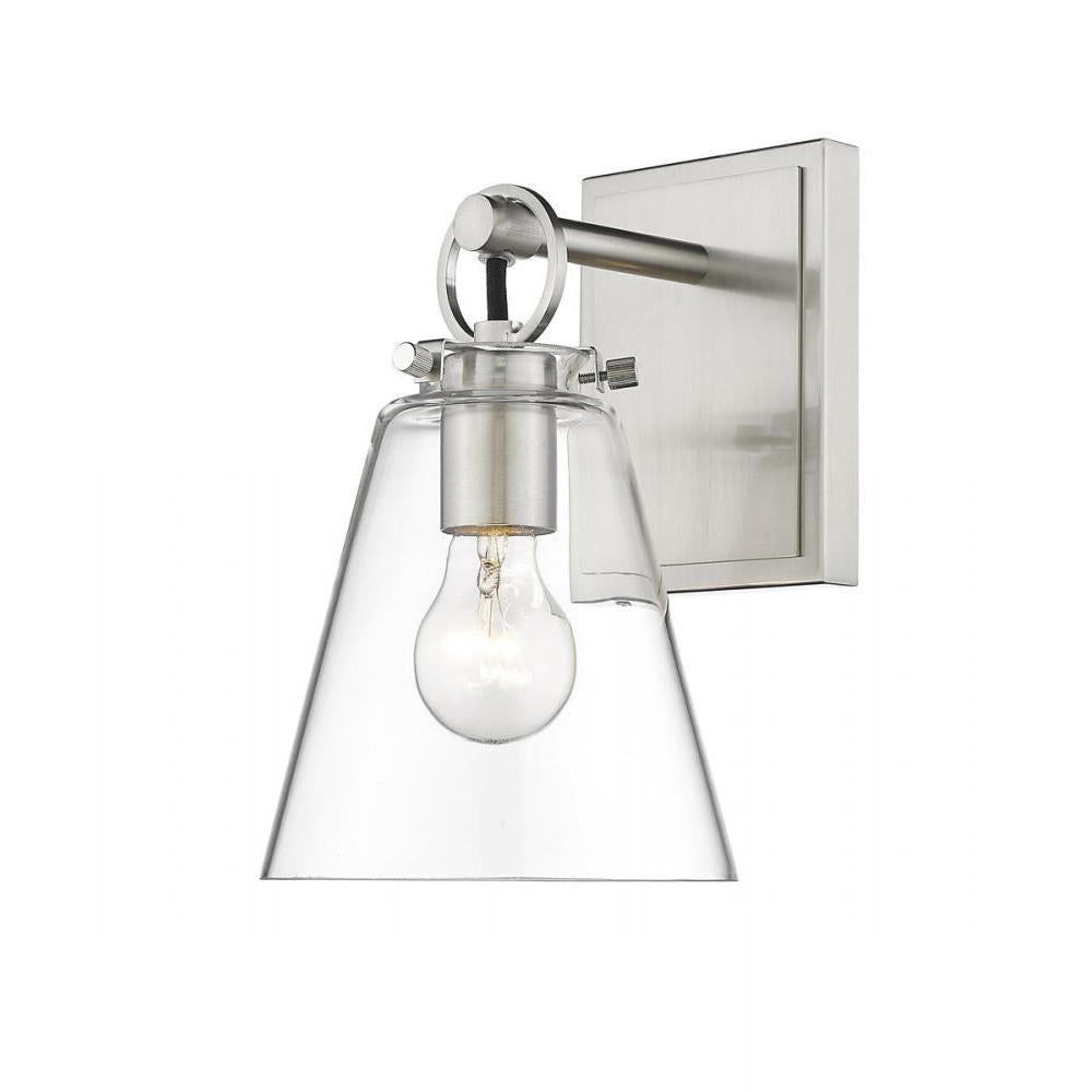 1 Light Wall Sconce-Clear