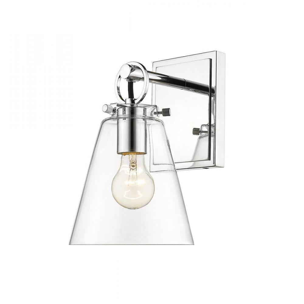 1 Light Wall Sconce-Clear