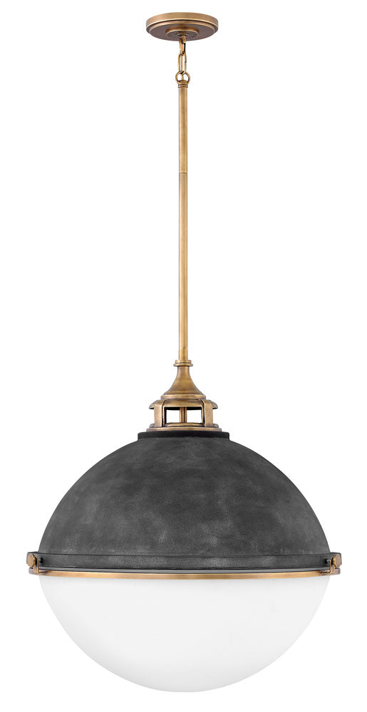 Hinkley Lighting FLETCHER 4836DZ Chandelier Industrial - Aged Zinc