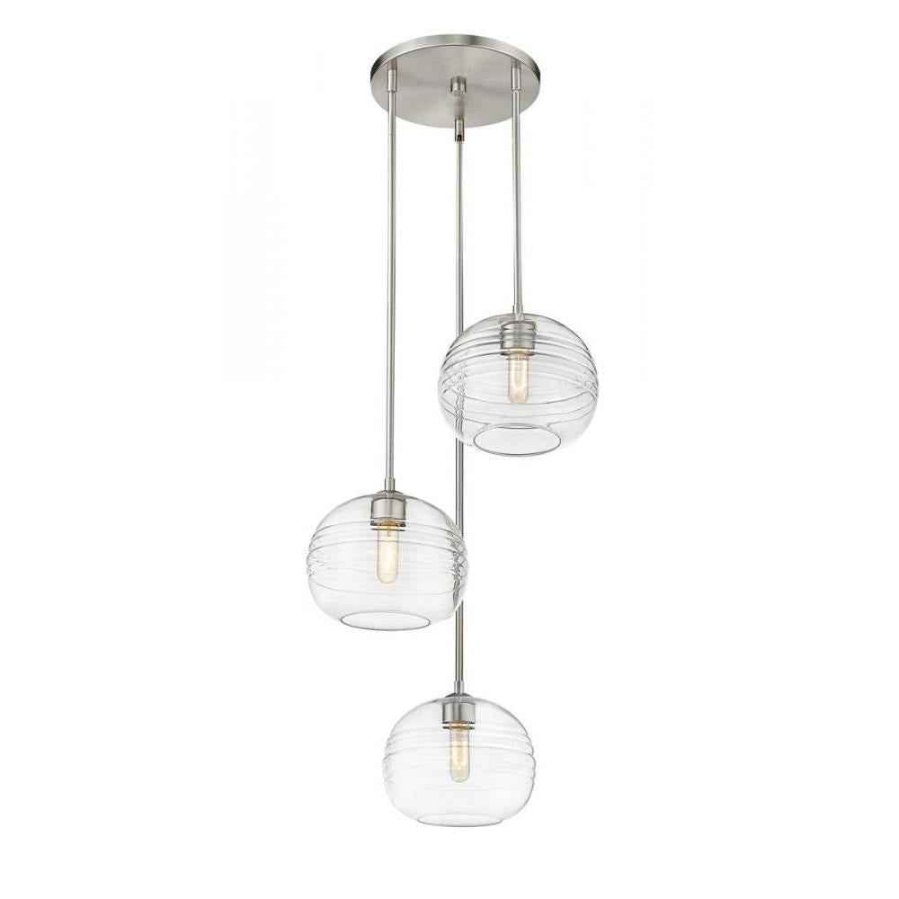 3 Light Chandelier-Clear