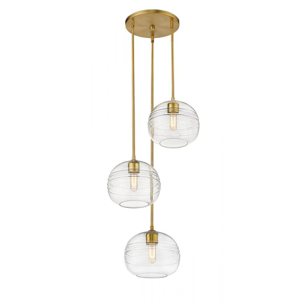 3 Light Chandelier-Clear