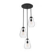 3 Light Chandelier-Clear