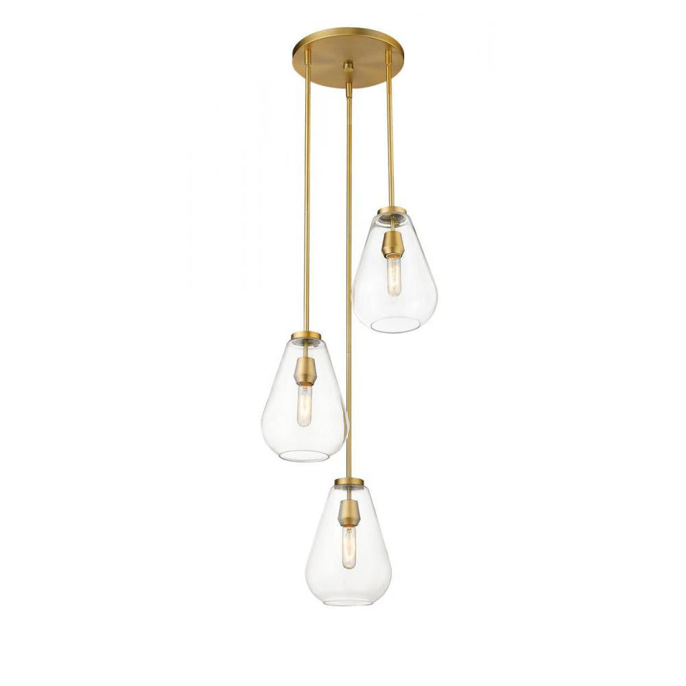 3 Light Chandelier-Clear