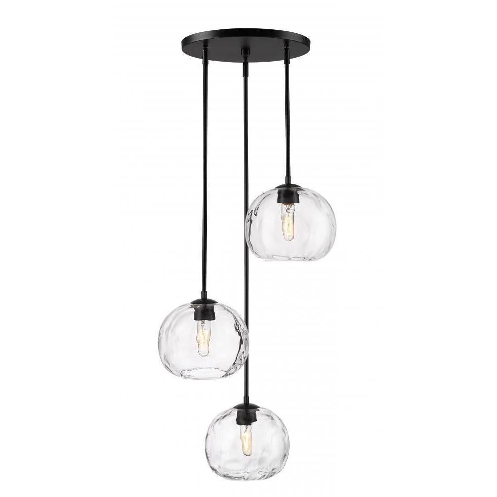 3 Light Chandelier-Clear