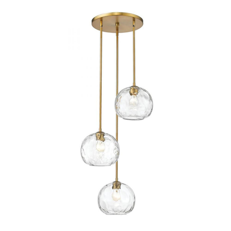 3 Light Chandelier-Clear