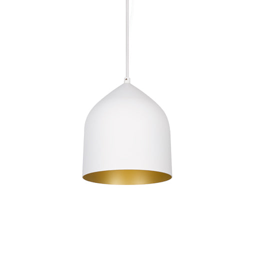 Helena 8-in White/Gold 1 Light Pendant