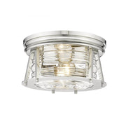 2 Light Flush Mount Light-Clear