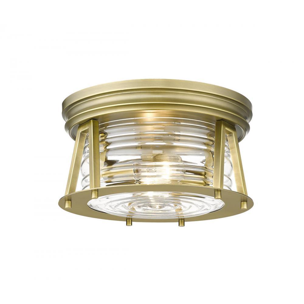 2 Light Flush Mount Light-Clear