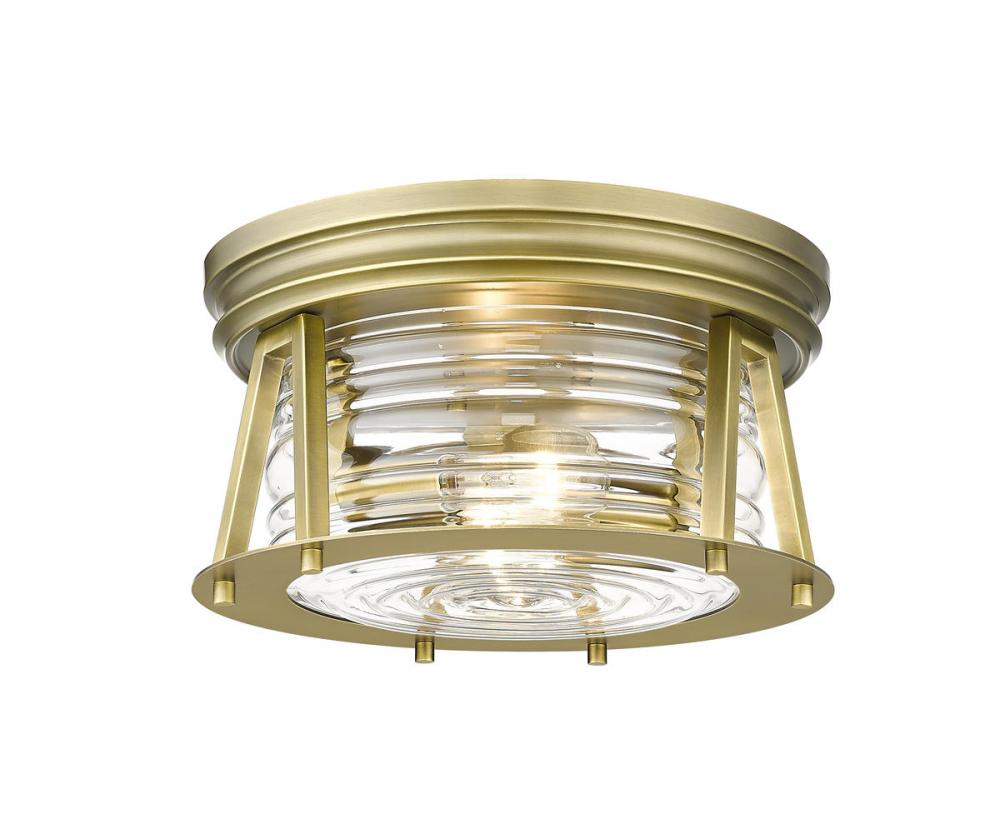 Z-Lite Lighting 491F2-RB Flush Mount Americana - Brass