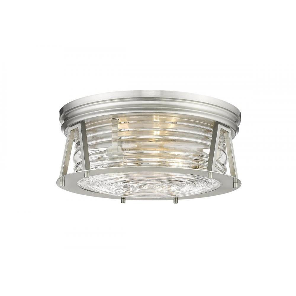 3 Light Flush Mount Light-Clear